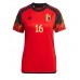Belgicko Thorgan Hazard #16 Domáci Ženy futbalový dres MS 2022 Krátky Rukáv